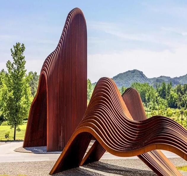 大城锈钢板造型